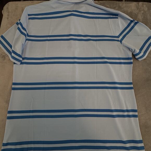 NWT G/FORE Golf Offset Stripe Tech Pique Polo Shirt Sz XXL Patriotic SKY BLUE - Picture 8 of 9
